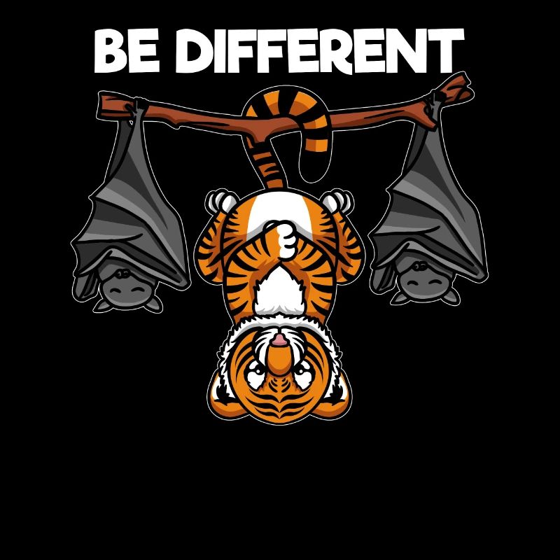 Be Different Tiger mit Fledermäusen