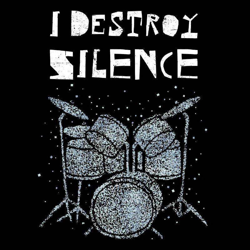 I Destroy Silence Schlagzeugerin Drumset