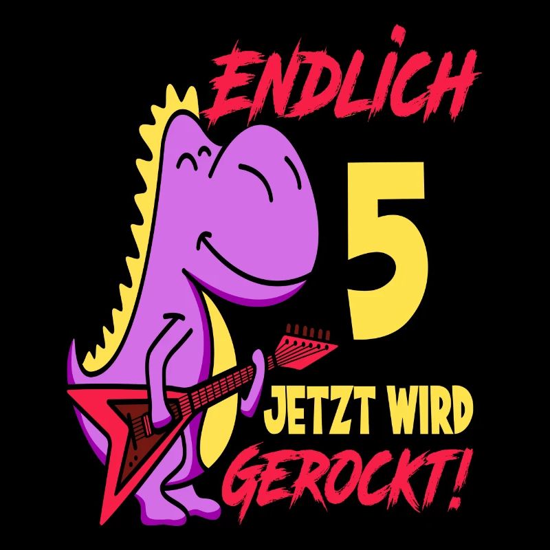 Dinosaurier 9. Geburtstag Gitarre Mädchen Geschenk