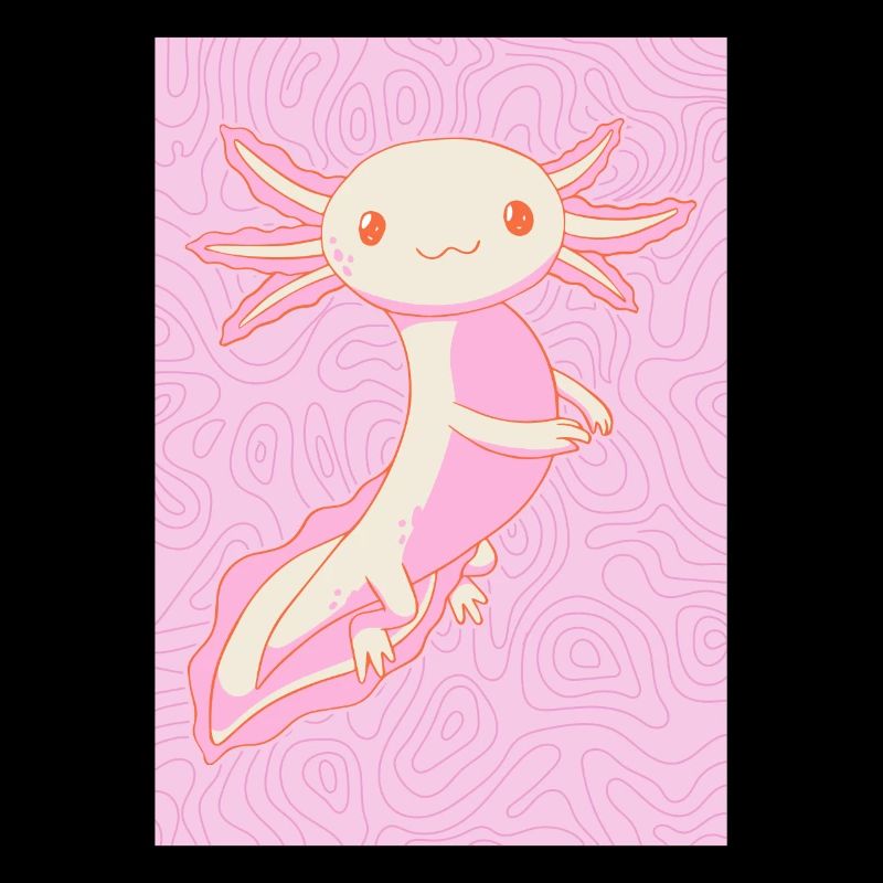Danish Pastel Aesthetics Kawaii Axolotl
