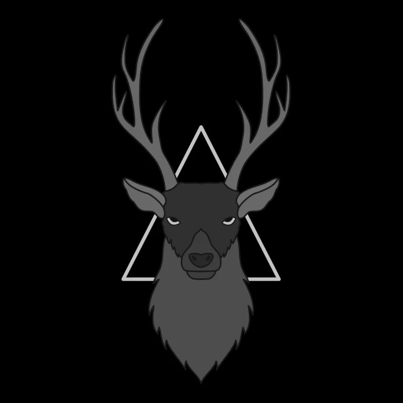 Rothirsch Geweih mit Hirschgeweih