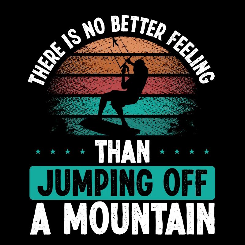 Kiteboarder Jumping off a Mountain Vintage Kite
