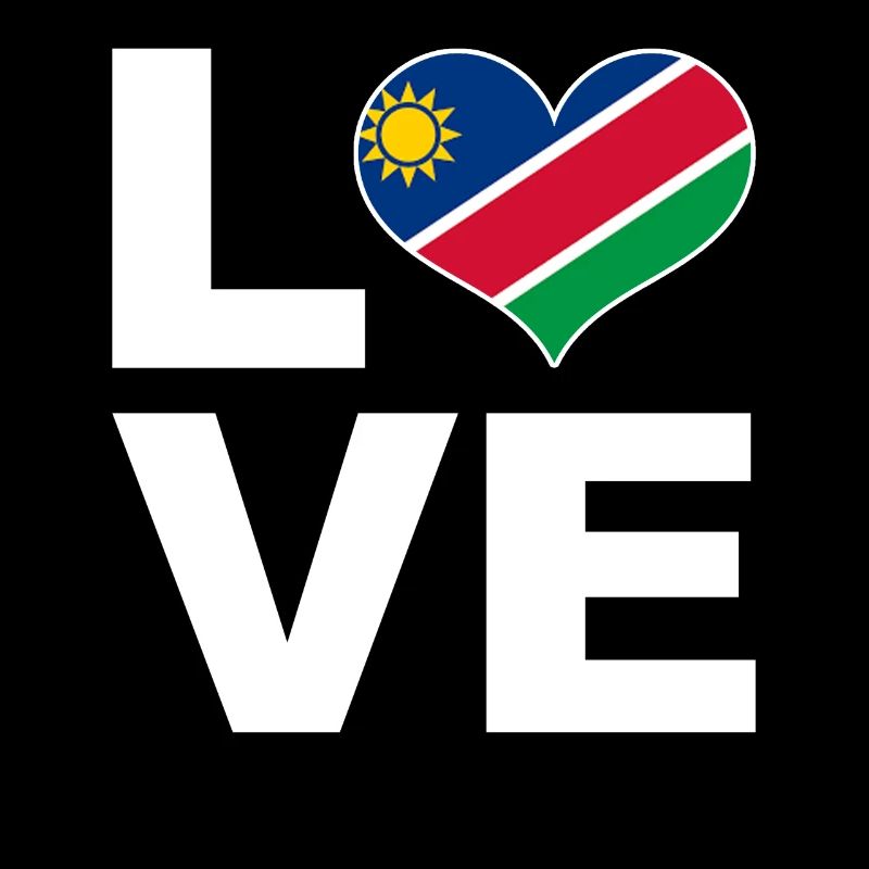Ich liebe Namibia Herz Flagge Namibia