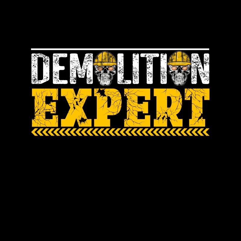 Abruch Experte mit Bauarbeiterhelm auf der