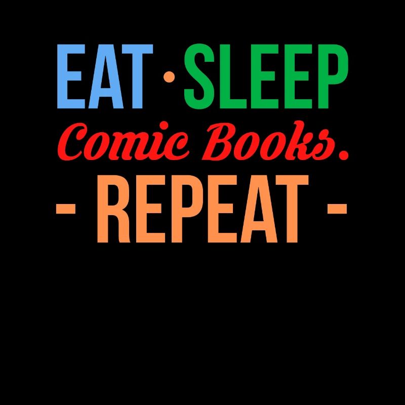 Eat Sleep Comic Books Repeat Shirt Geschenk