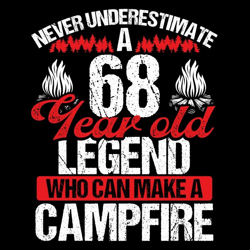 68 Year Old Camper Scouting Scout 68 Birthday