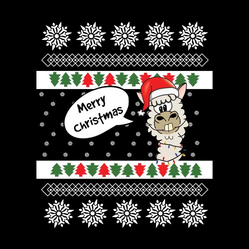 Weihnachtspulli Alpaka Norweger Muster