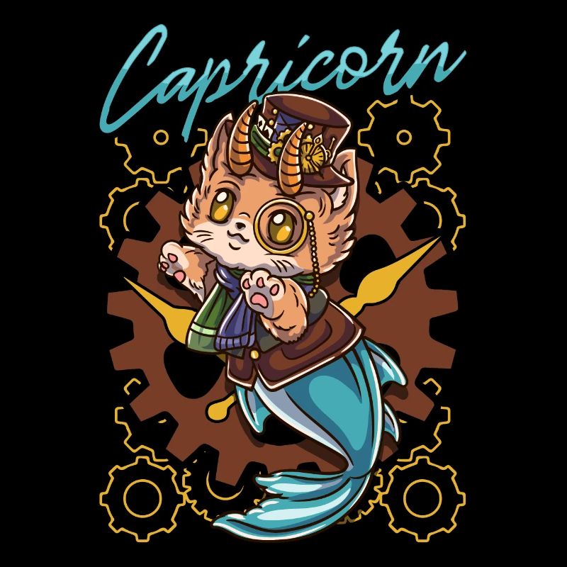 Steampunk-katze-steinbock-tierkreis
