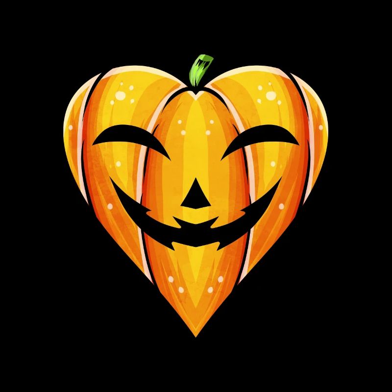 En forme de cœur Jack O Lantern Citrouille Halloween