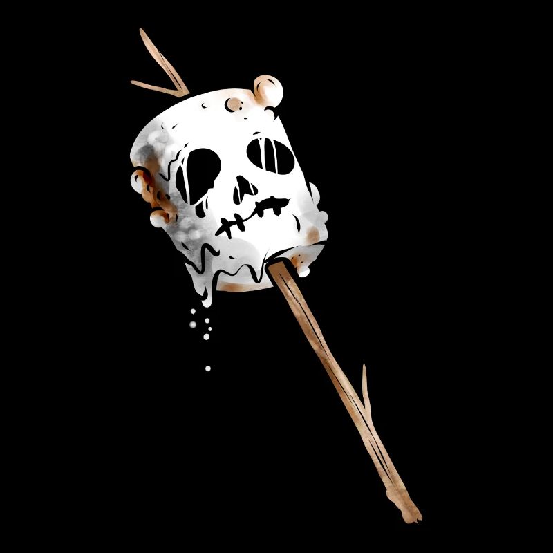 Jack O Lantern Ghost Marshmallow On A Stick On