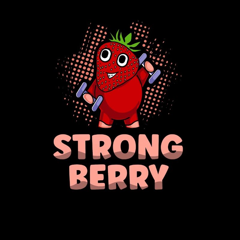 Strongberry Strawberry Picking Fruit Bodybuilder