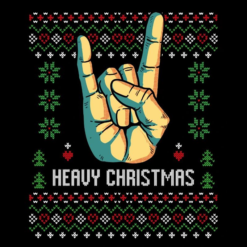 Pull de Noël moche Heavy Metal en méta