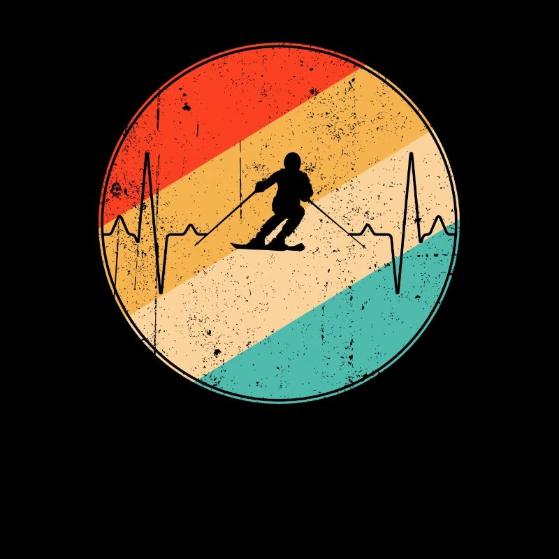 Ski Retro Herzschlag