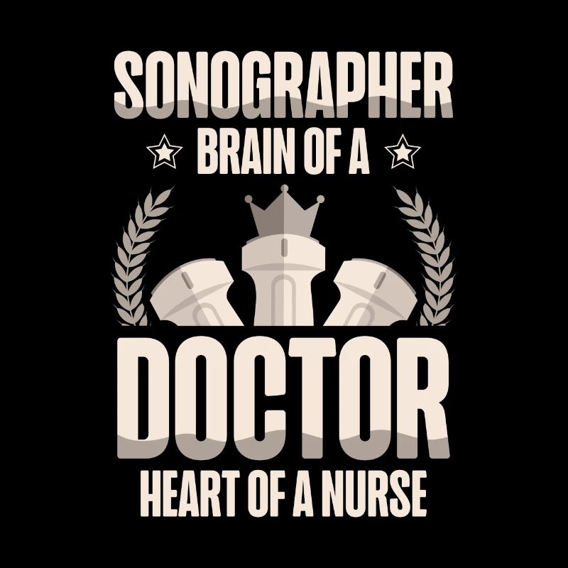 Sonographer Gehirn Eines Arztes Herz Einer
