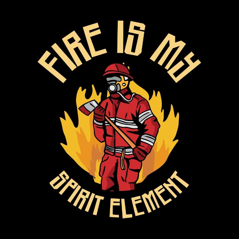 Élément de feu Pompier Pompier