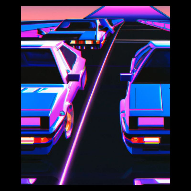 Vaporwave Aesthetic Synthwave Car
