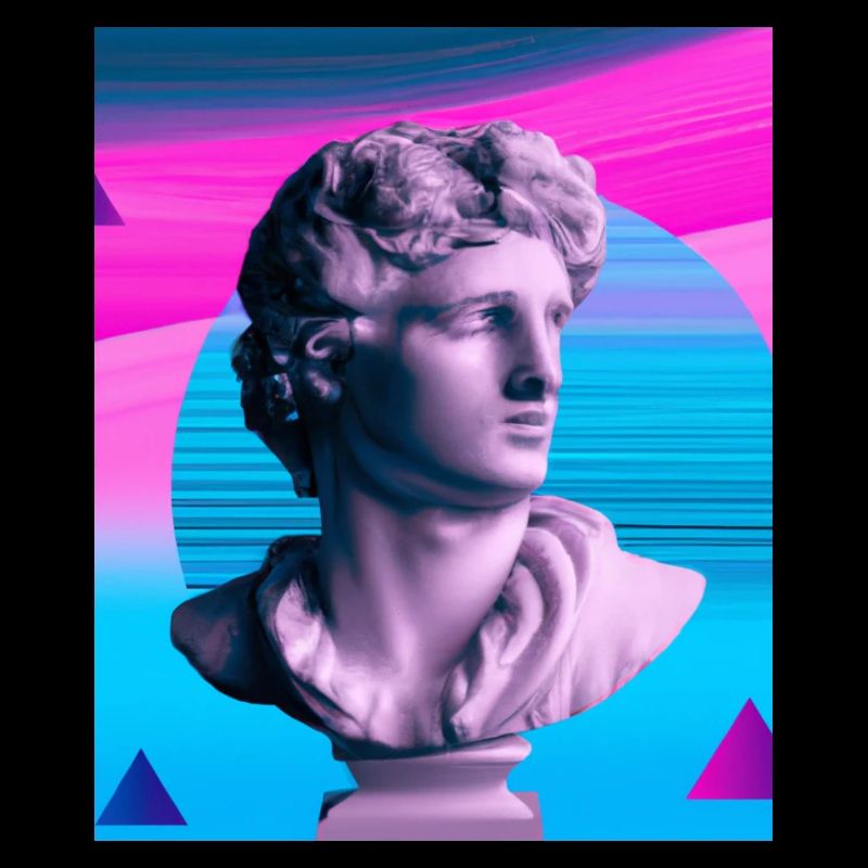 Vaporwave Statue Buste romain