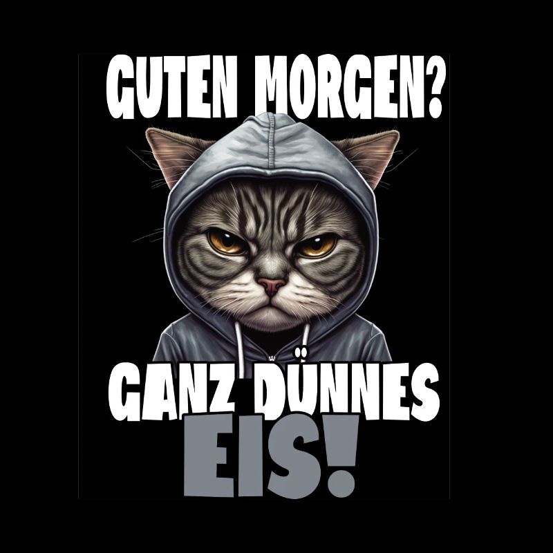 Guten Morgen? Ganz dünnes Eis! Kaffee Spruch