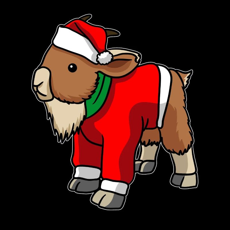 Chèvre avec pull de Noël