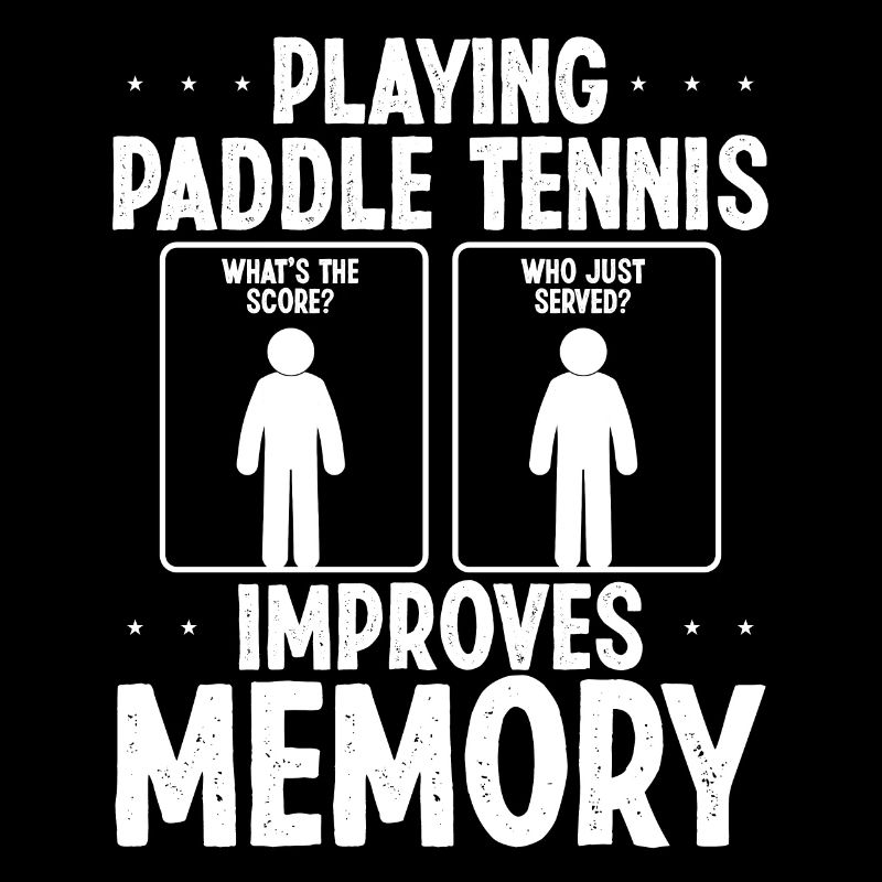 Paddle Tennis Player Funny Improves Memory Paddle