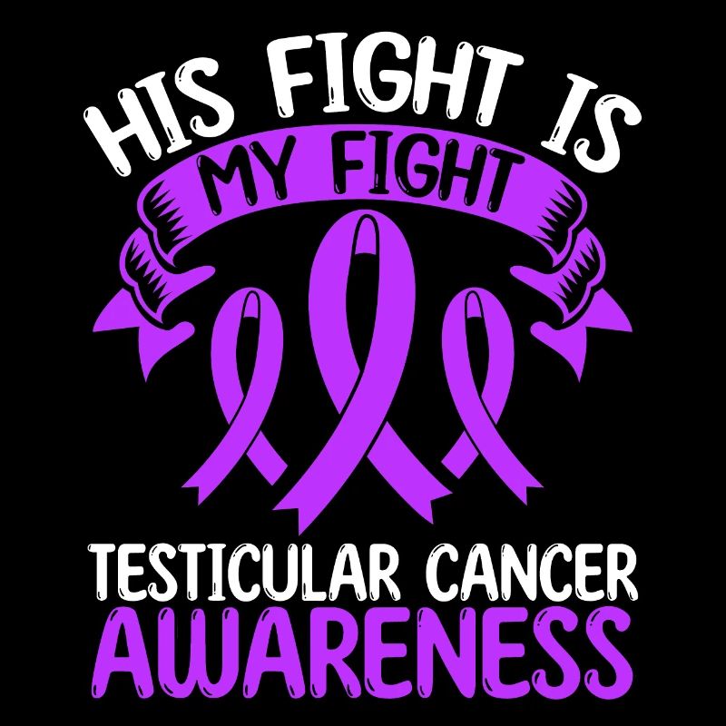 Ruban du cancer du testicule Son combat est mon combat