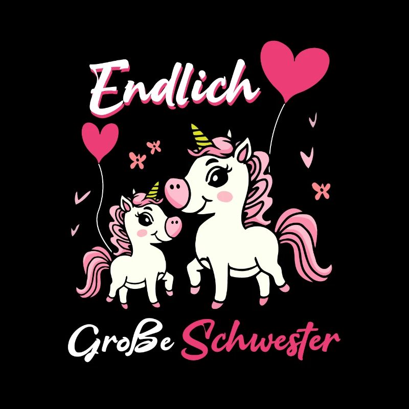 Endlich Große Schwester Einhorn Luftballon