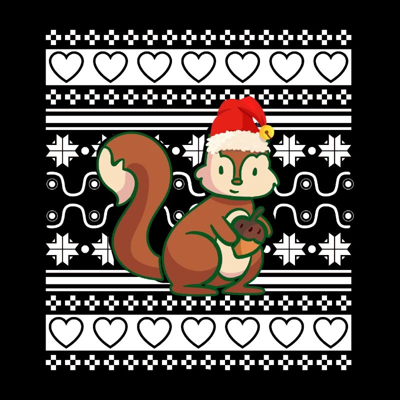 Pull de Noël moche Écureuil de Noël