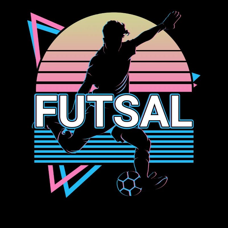 Futsal player retro