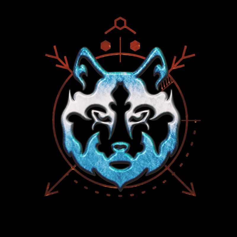 Icewolf Wolf’s Head Nordic Geometry Vikings