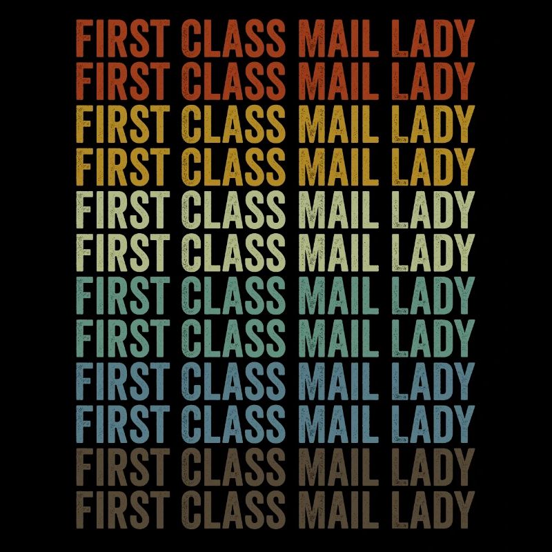 First Class Mail Lady Postangestellte Mail Lady