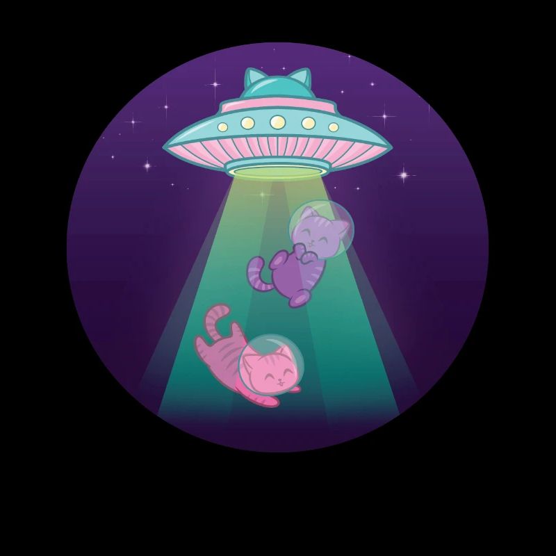 Chats UFO vaisseau spatial Cat Space