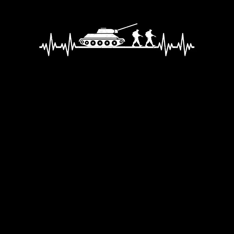Tank ECG Pulse Heartbeat Armée de combat blindée