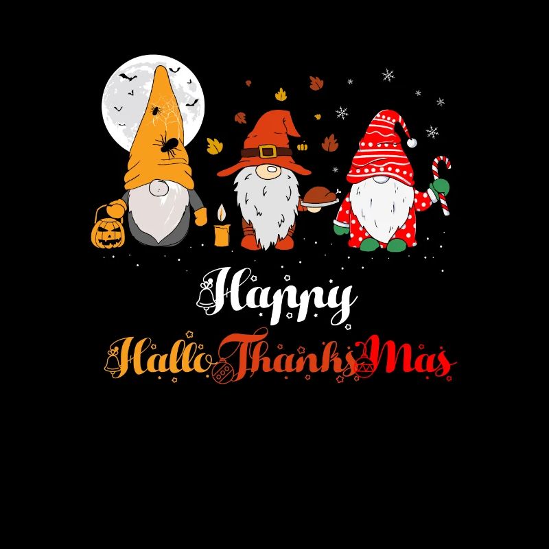 Joyeux HelloThanksMas Nains Halloween Noël
