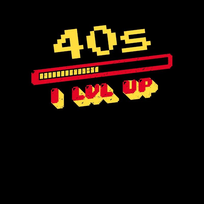 40th Birthday 40s Forty Years Loading Bar Gaming