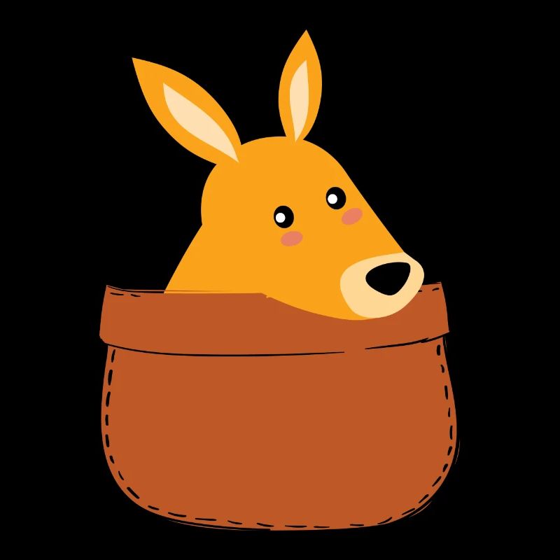 Süßes Känguru Beutel Kängurus