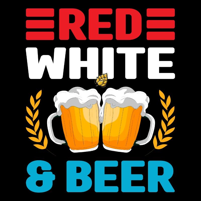 Red White & Beer Drinker American 4. Juli