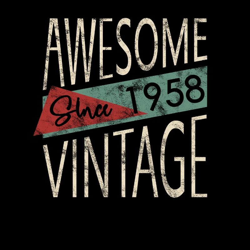 Awesome Since 1958 Retro Vintage Design
