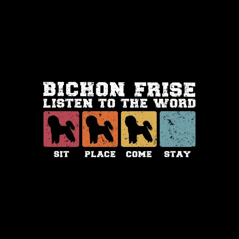 Bichon Frise écoute le mot