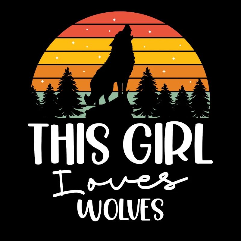 Dieses Mädchen Liebt Wölfe Tier Werwolf Wolf