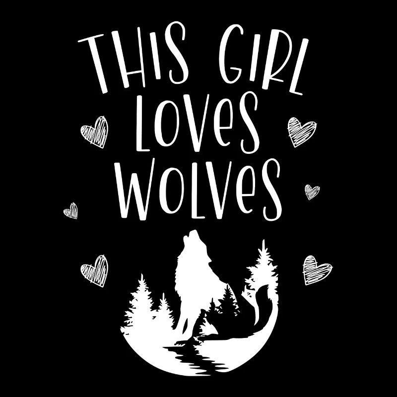 Dieses Mädchen Liebt Wölfe Tier Werwolf Wolf