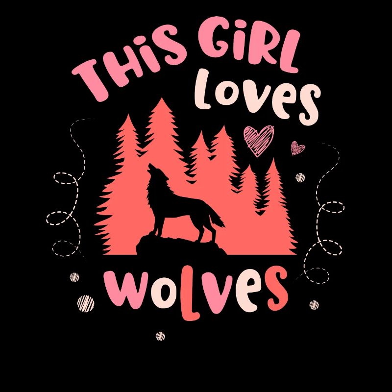 Dieses Mädchen Liebt Wölfe Tier Werwolf Wolf