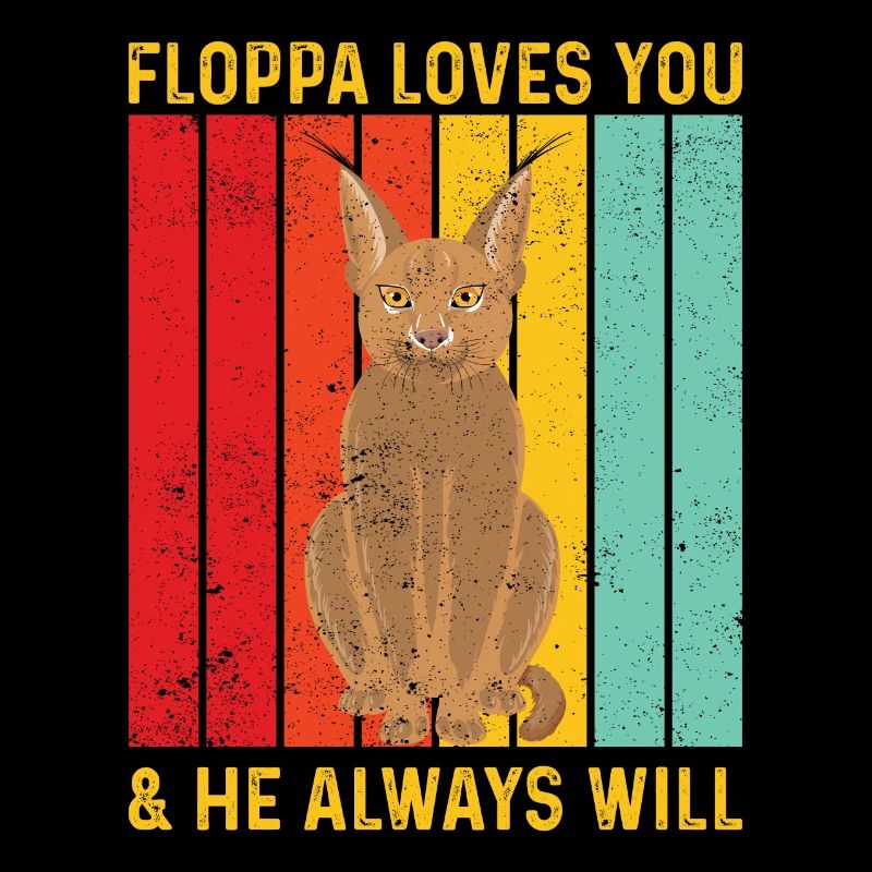 Großer Floppa Karakal Retro