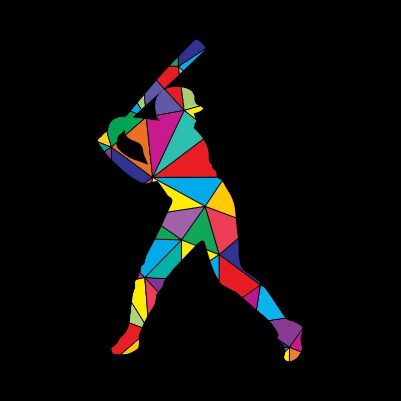 Low Poly Pitcher Schläger Polygon Baseball