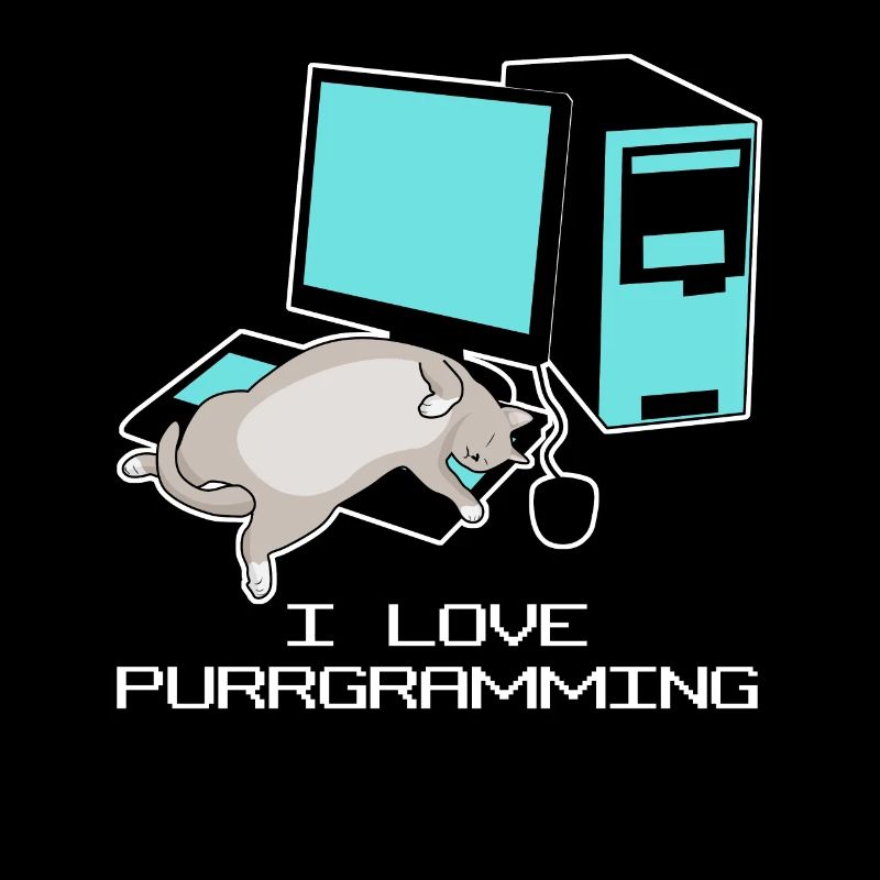 Programmierer Admin Computer Katze