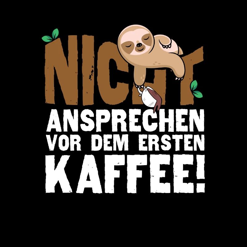 Faultier Nicht Ansprechen Vor Dem Ersten Kaffee