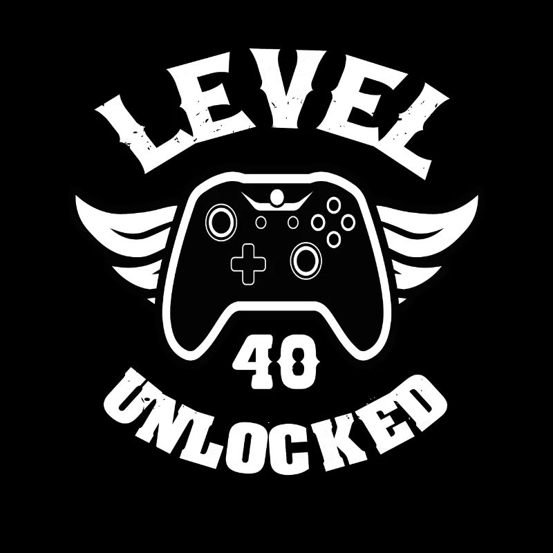 Level 40 Unlocked 40 Geburtstag
