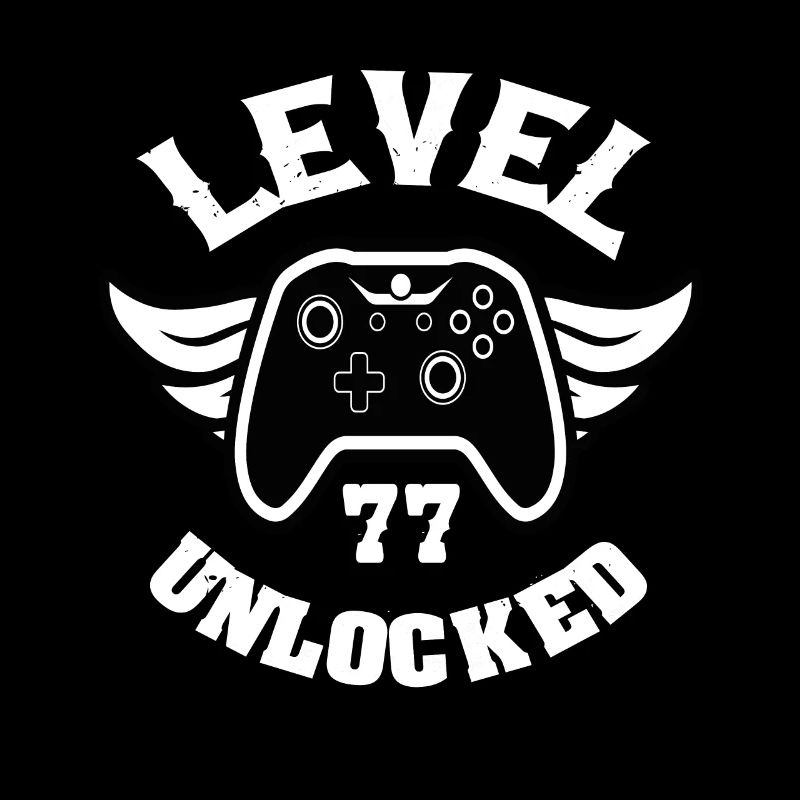 Level 77 Unlocked 77 Birthday