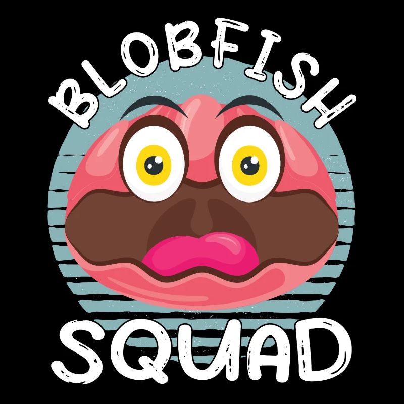 Costume de Blobfish - Visage de poisson Blob laid -