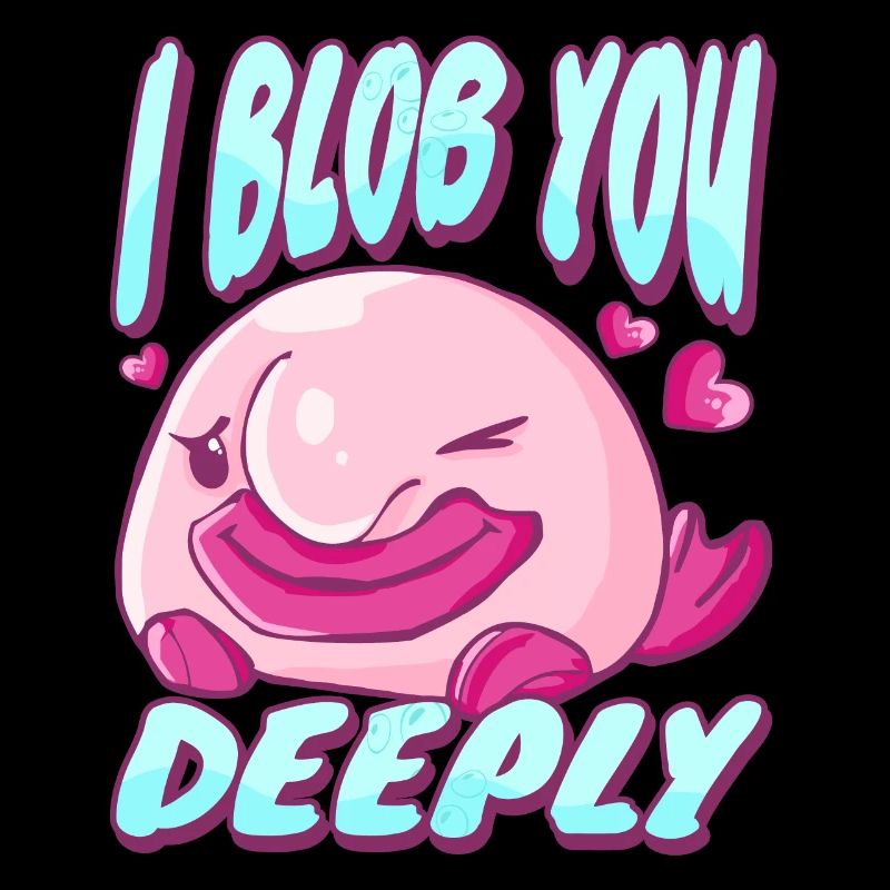 Costume de Blobfish - Visage de poisson Blob laid -