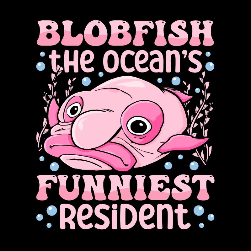 Costume de Blobfish - Visage de poisson Blob laid -